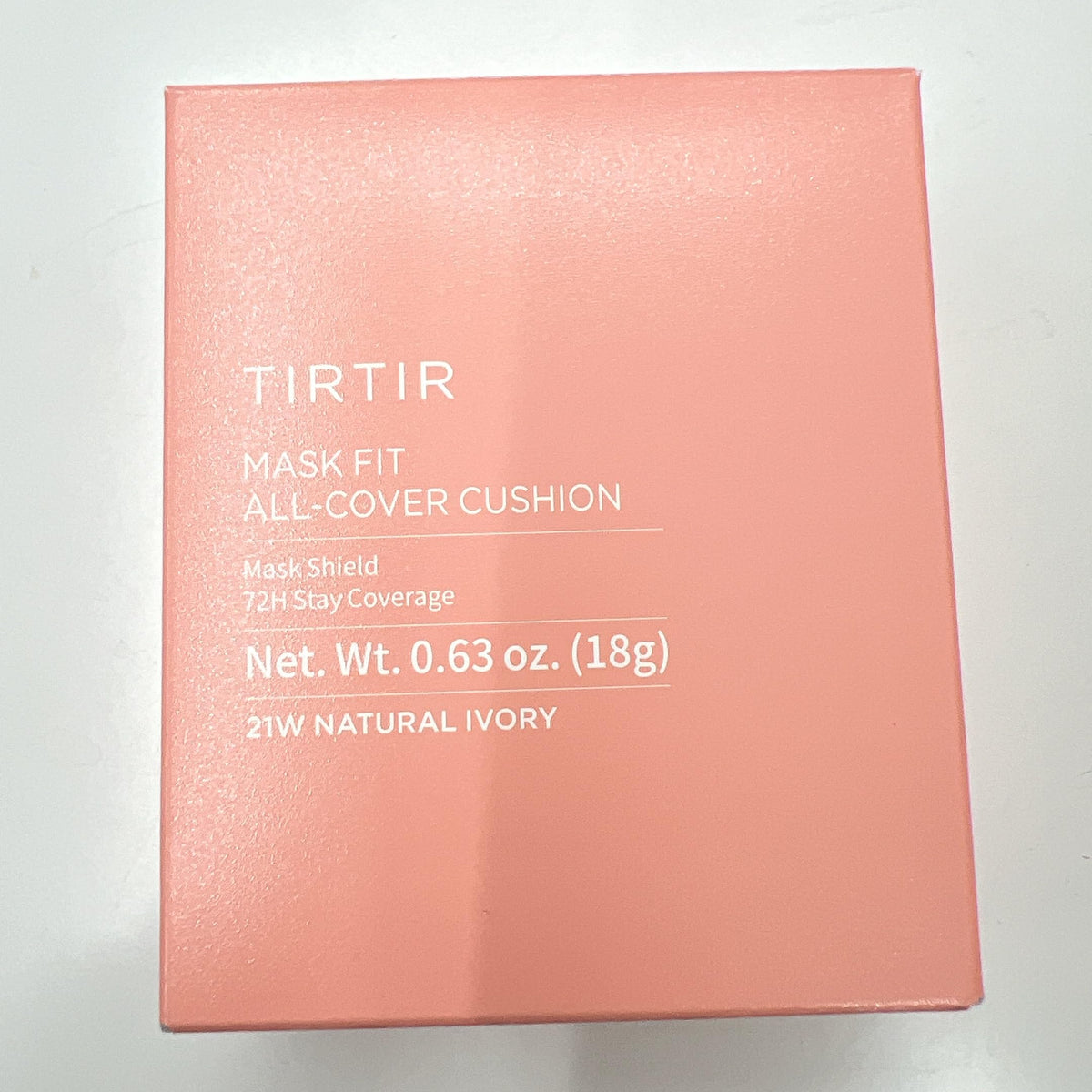 TIRTIR pink cushion compact open display reveals smooth, buildable coverage.