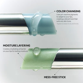 TIRTIR Water Mellow Lip Balm swatch reveals color-changing tint.