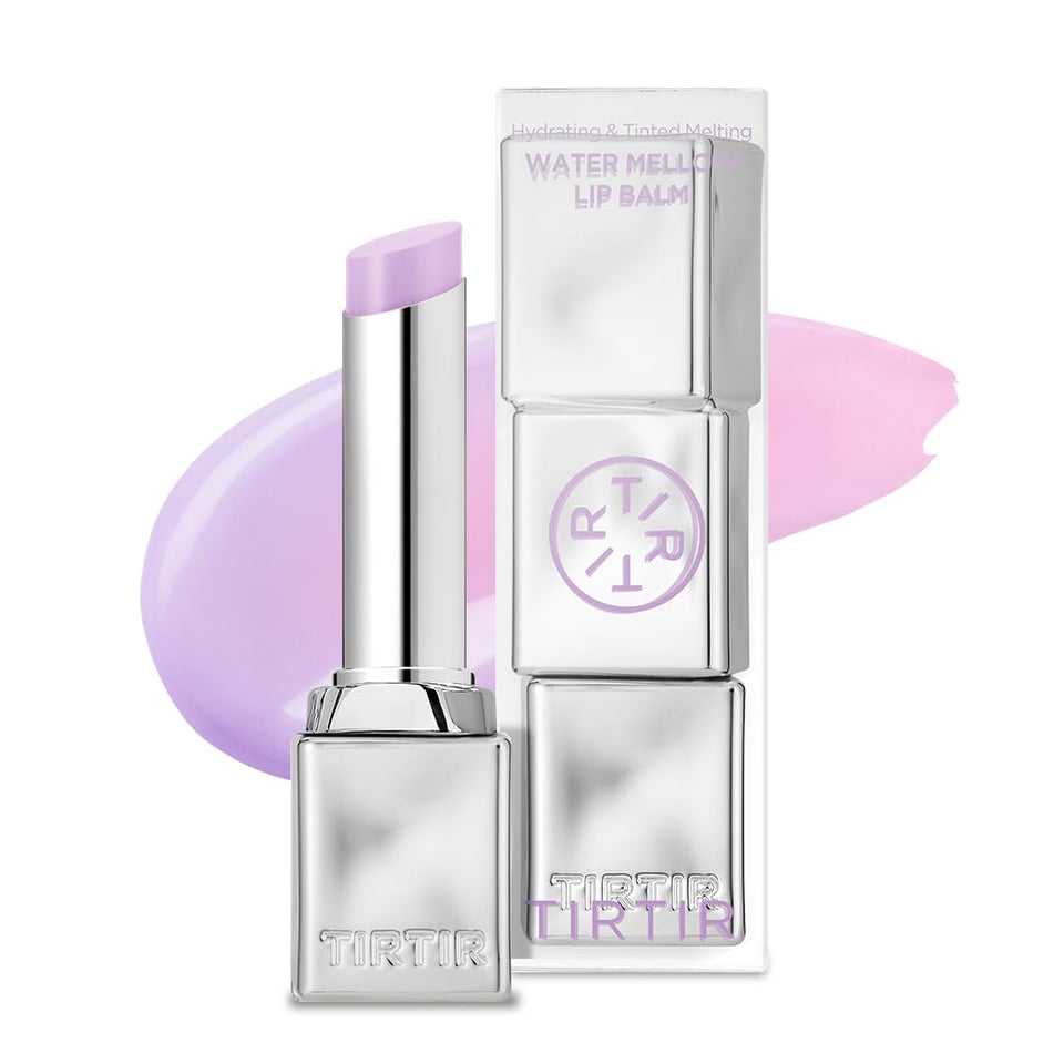 TIRTIR Water Mellow Lip Balm 02 Mauve Berry tube delivers hydration and natural tint.