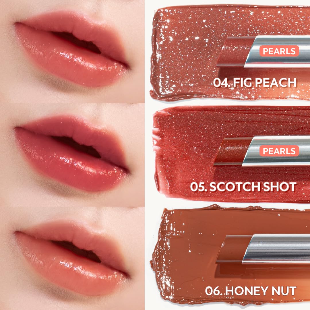Waterism Glow Melting Balm swatch reveals shimmering shine and 3D effect.