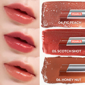 Waterism Glow Melting Balm swatch reveals shimmering shine and 3D effect.