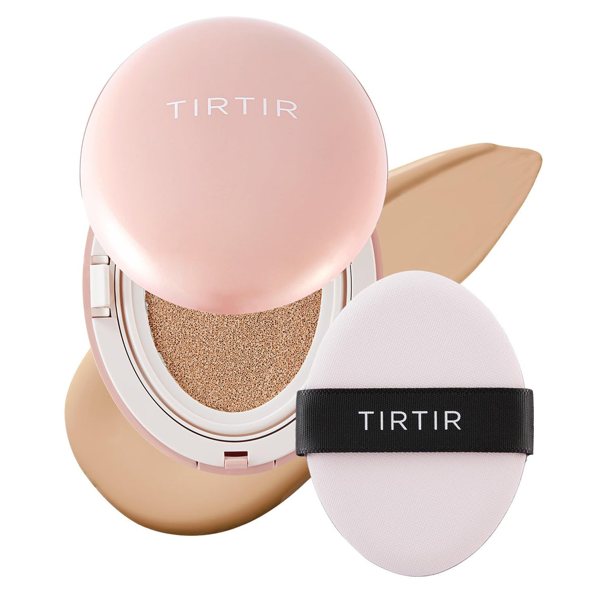 TIRTIR Mask Fit All Cover Pink Cushion compact open showing full coverage
