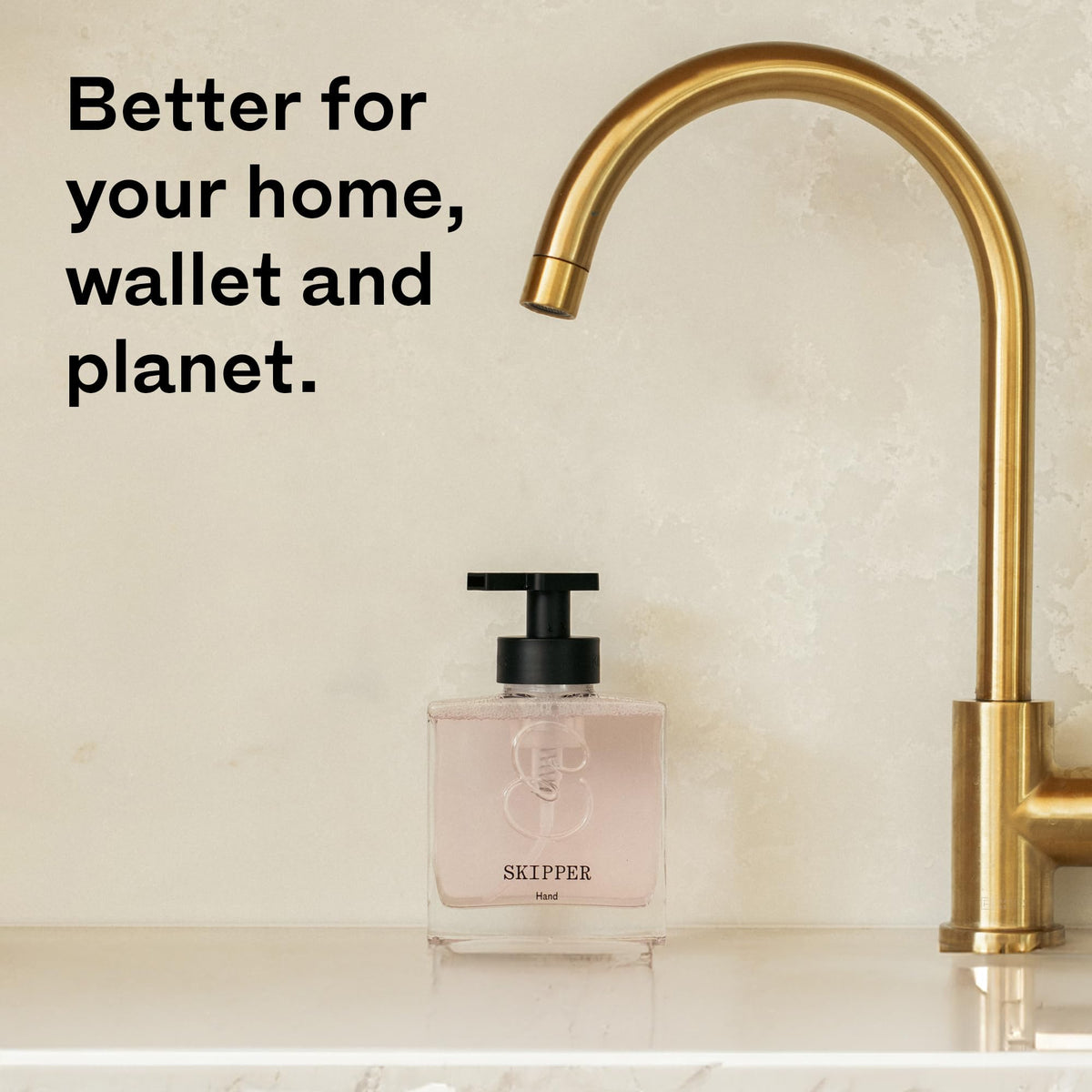 Foaming hand soap in action with Tirtyl Skipper dispenser.