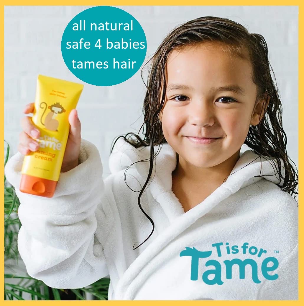 T is for Tame detangler spray in action assists gentle combing