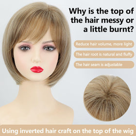 TISHINING bangs and cap with adjustable straps for a comfortable fit.