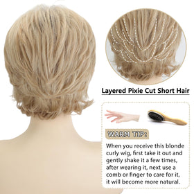 TISHINING natural-rooted ombre wig blends smoothly with many skin tones.