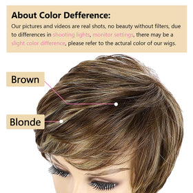 TISHINING Pixie Cut wig cap structure with rose mesh for airflow.