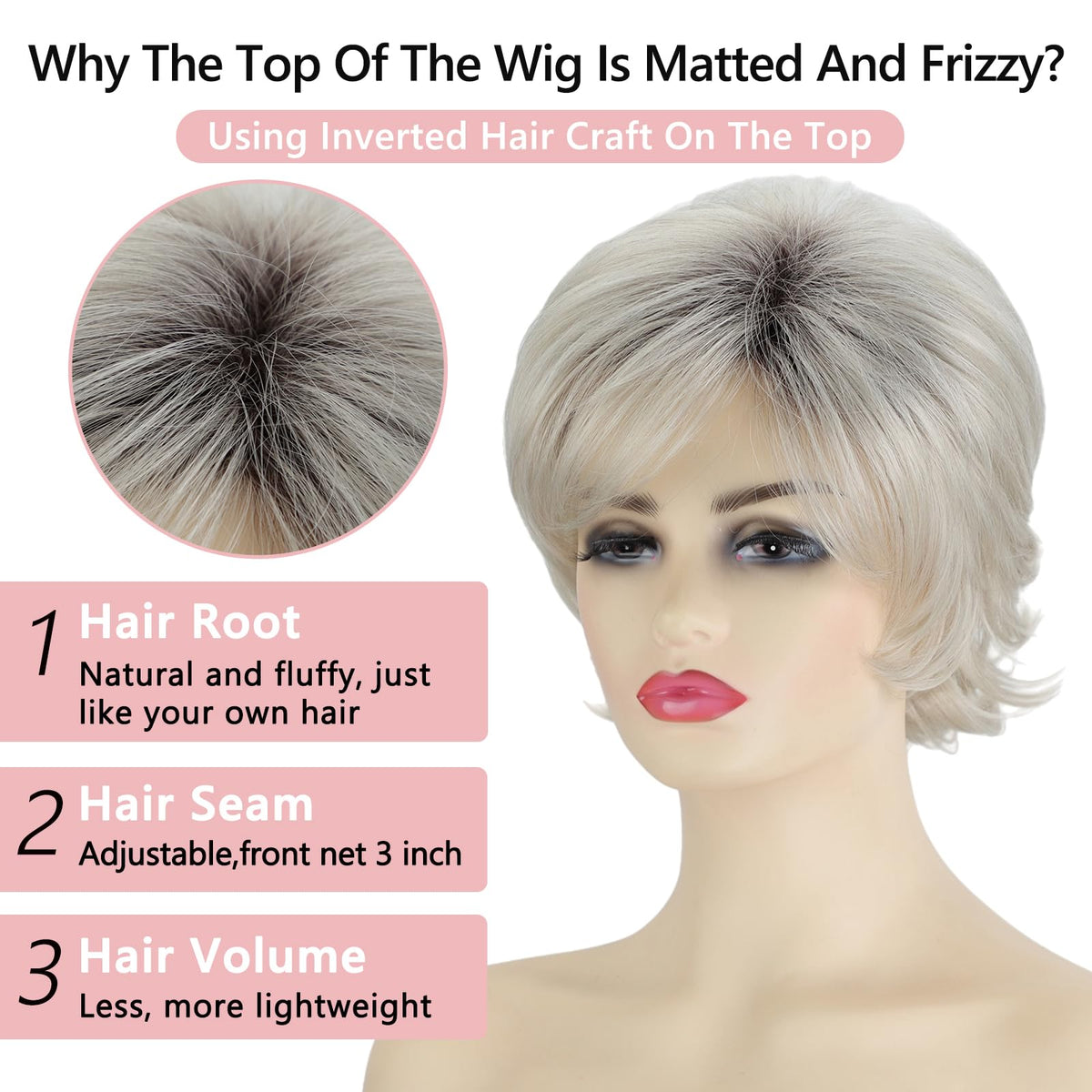 TISHINING heat-resistant fiber for smooth, natural feel