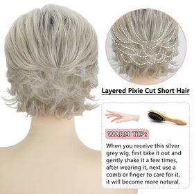TISHINING lightweight 105g wig for easy daily wear