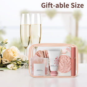 Transparent cosmetic pouches ideal as gift bags for cosmetics and travel essentials