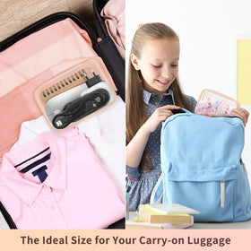 TISRATOK gift-ready cosmetic bags in orange-pink for travel organizers