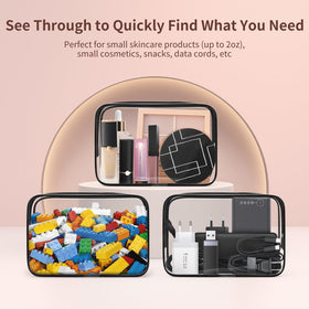 TISRATOK PVC water-resistant toiletry bag protects liquids from splashes.