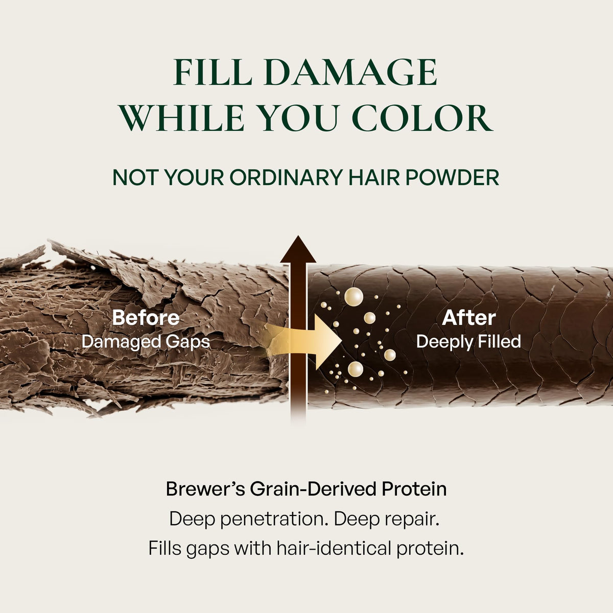 Glass Hair finish and deep conditioning for a glossy, mirror-like look.