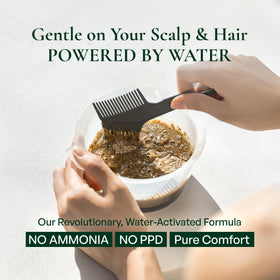 Grain-derived protein reinforces each strand for healthier-feeling hair during dyeing.