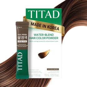 TITAD Natural Brown Hair Color Powder delivers salon-grade color at home with full gray coverage.