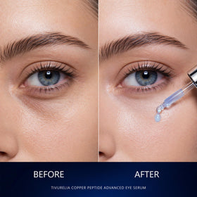 Tivurelia eye area routine application demonstrates layering with moisturizer.