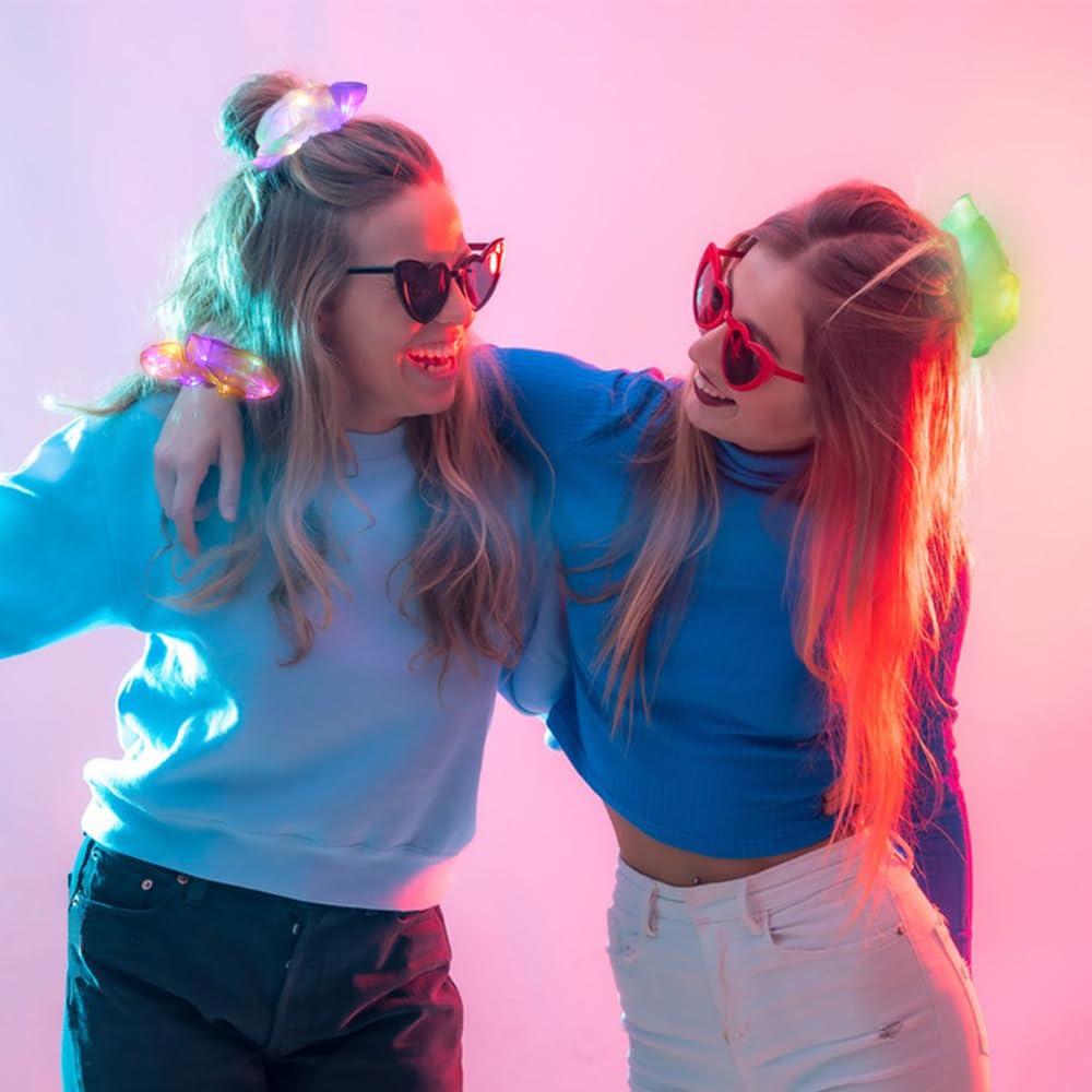 TIZAPIB LED scrunchies elastic breathable material ensures all-day comfort.