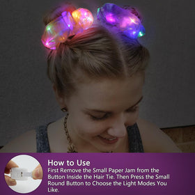 TIZAPIB LED scrunchies slow flash mode provides subtle ambience for evenings.
