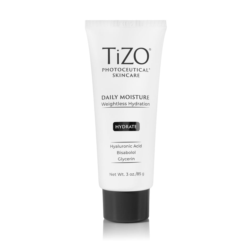TIZO Daily Moisture bottle pump shows the lightweight hydration for all skin types