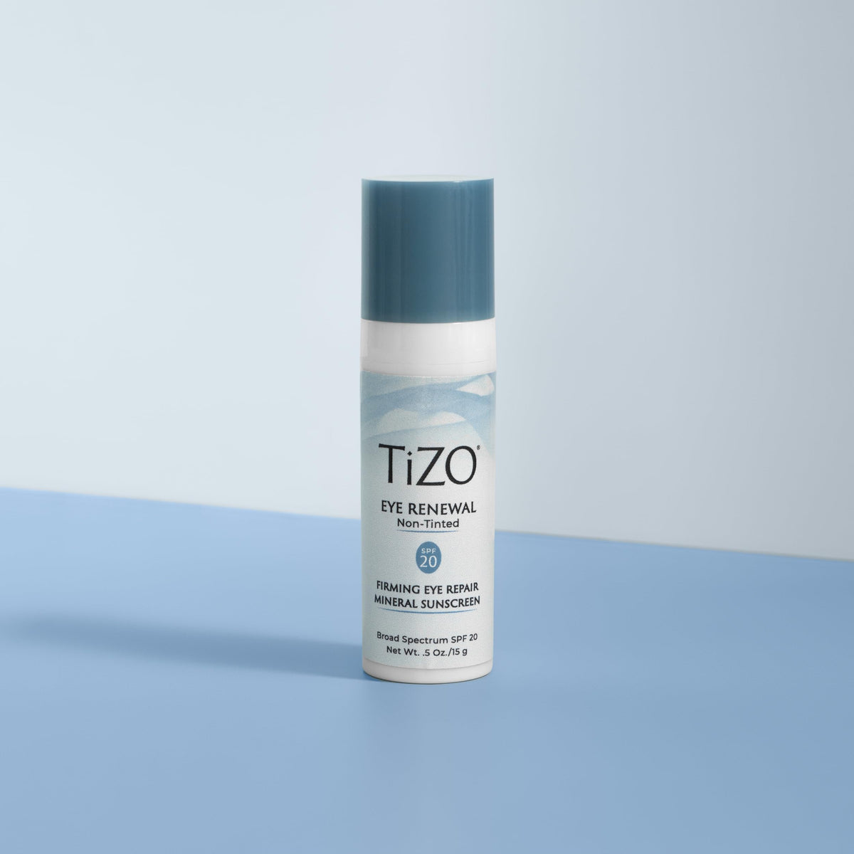 TIZO Eye Renewal packaging outer box highlighting a compact, travel-friendly design.