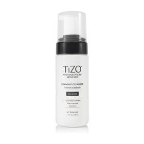 TIZO Photoceutical Foaming Cleanser bottle with pump delivers a gentle cleanse.