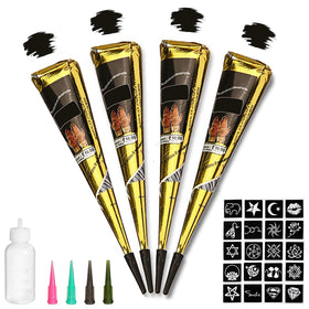 Tizoerly black tattoo cones kit for DIY temporary body art
