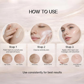TJE cream texture close-up shows quick absorption for daily routine
