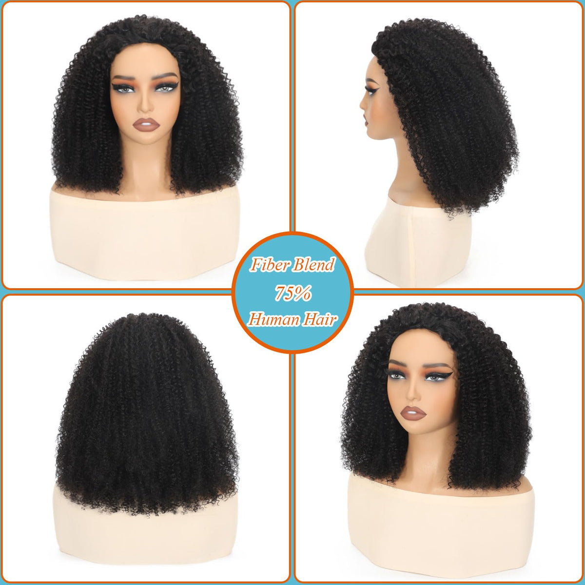 Tkekrw kinky curly volume wig with breathable comfort.