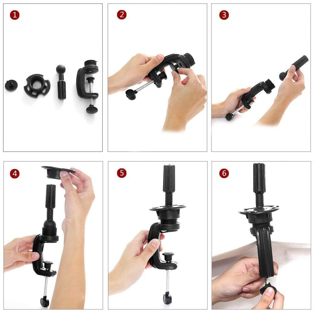 TKIMHEQ complete set includes head and table clamp stand