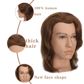 TKIMHEQ head used for haircut practice including cutting and curling