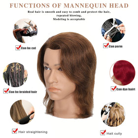 TKIMHEQ mannequin head on table clamp stand for cosmetology practice