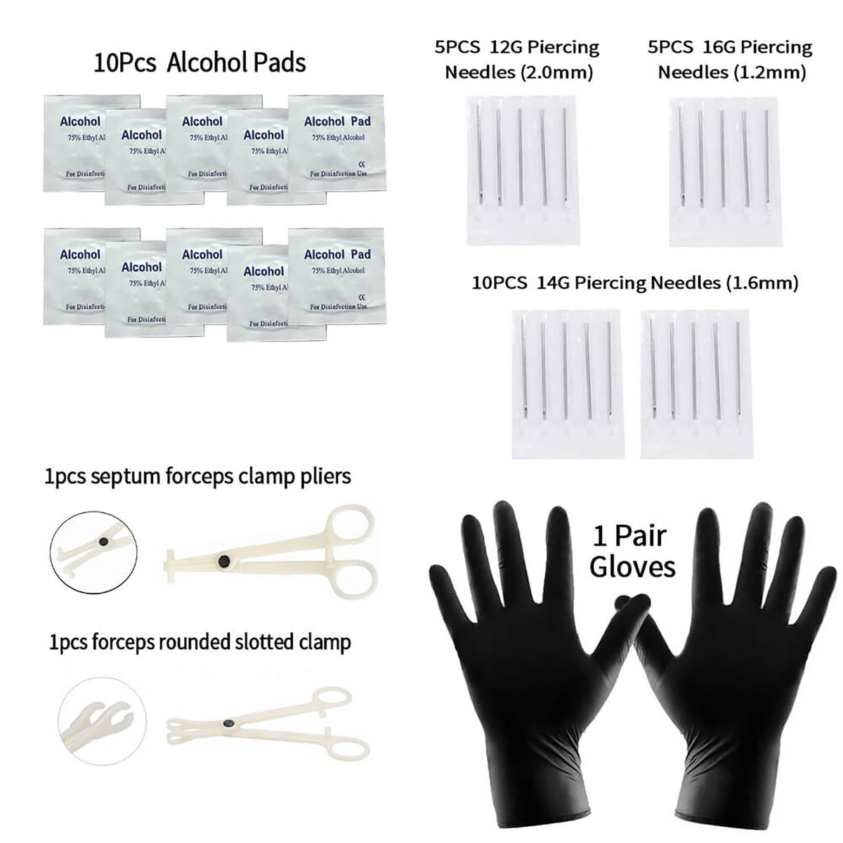 TKKUY sterilized piercing tools and clamps ensure hygiene before each procedure