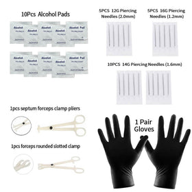 TKKUY sterilized piercing tools and clamps ensure hygiene before each procedure