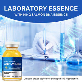 TKYT Salmon DNA Serum applied to face for hydration and smoothness.