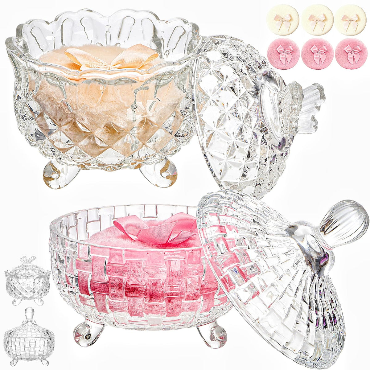 Tlence 8-piece powder puffs for soft, even powder application.