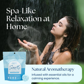 Steamer on shower ledge demonstrates easy activation for daily routines.