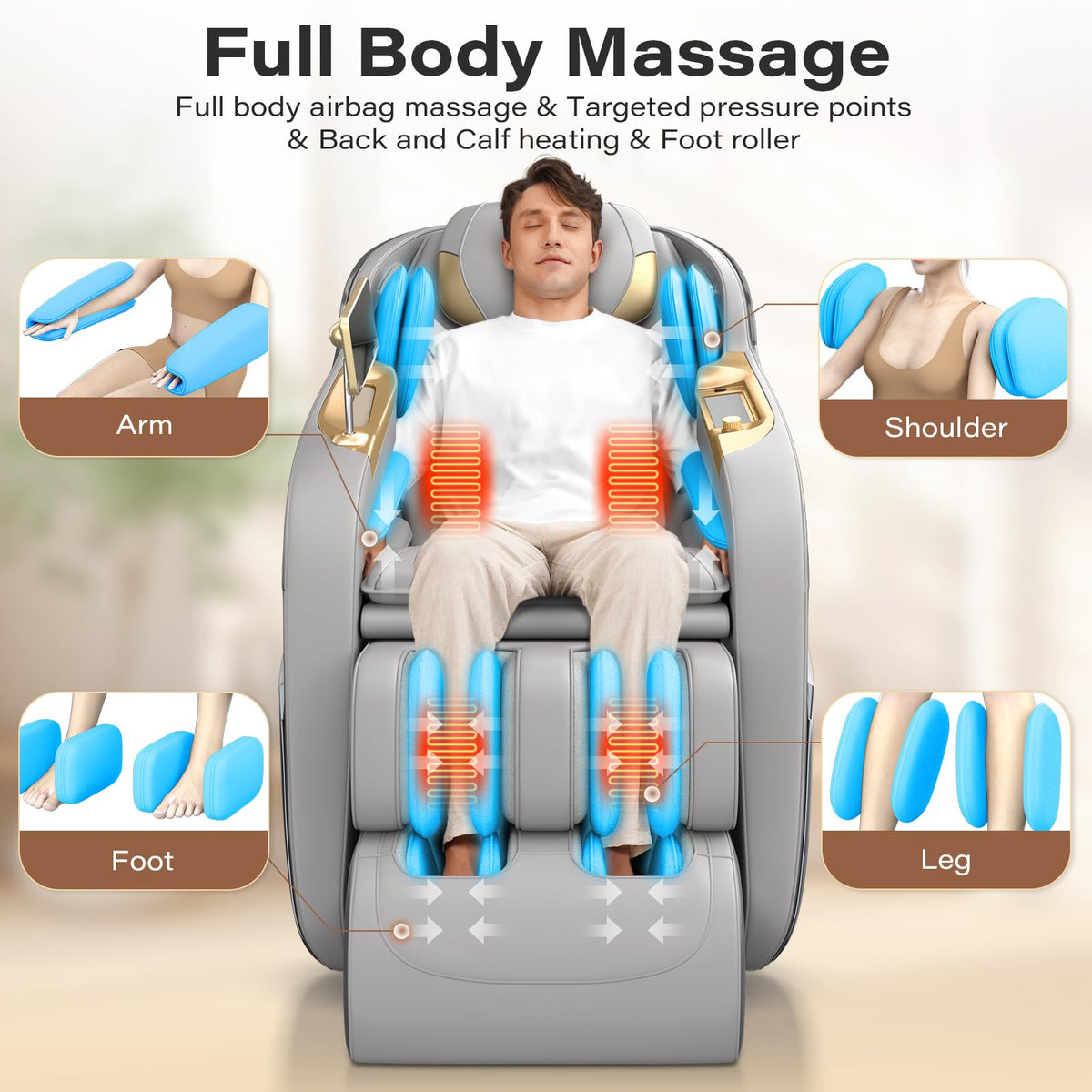 TLIFE fixed point massage targets neck back and waist.