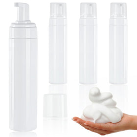 TMLECE TM foam pump bottle close-up showing leak-proof cap for travel