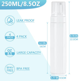 TMLECE TM empty foam bottle in clear PET material for DIY liquids