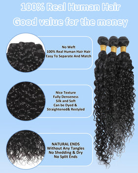 Tmlkhl water wave bundle 20-inch long flowing strands ideal for dramatic waves