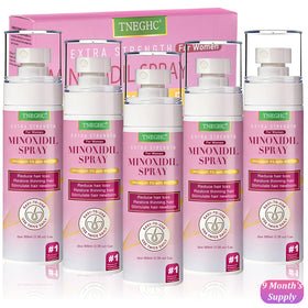 TNEGHC minoxidil spray bottle front view for targeted scalp application