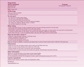 TNEGHC minoxidil daily-use schedule graphic for twice-daily application