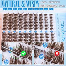 TNFVLONEINS lash extension kit on hand demonstrating comfortable wear.