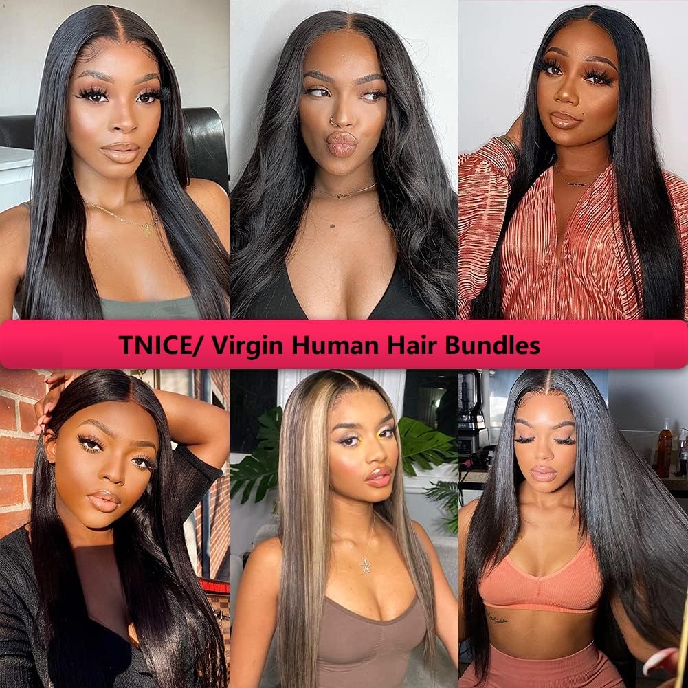 TNICE hair extensions packaging highlighting premium unprocessed quality