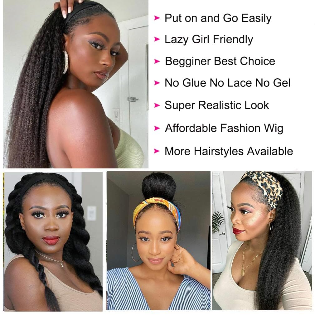 TNICE headband wig ready for ponytail styling for versatile looks.
