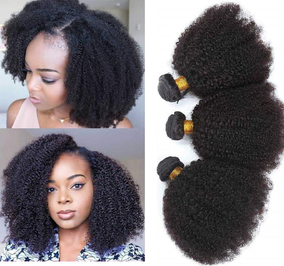 TNICE Mongolian Afro Kinky Bundles close-up shows natural color and soft texture for blending