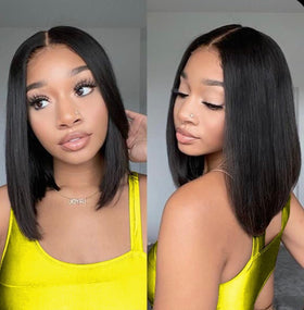 TNICE straight hair bundles 18-inch close-up showing natural fall.