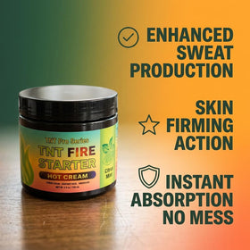 Warmth from TNT Pro Series Hot Sweat Cream during exercise enhances circulation and comfort.