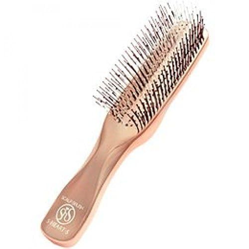 To Heart S-Heart-S Scalp Brush Mini in use for scalp massage during shower.