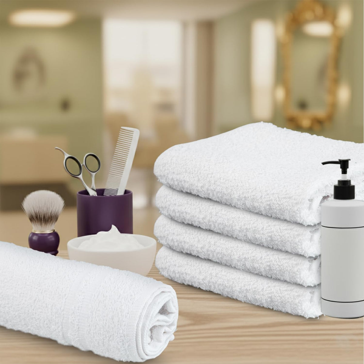 TOALLA towel in a salon-spa setting highlighting versatility for home and pro use